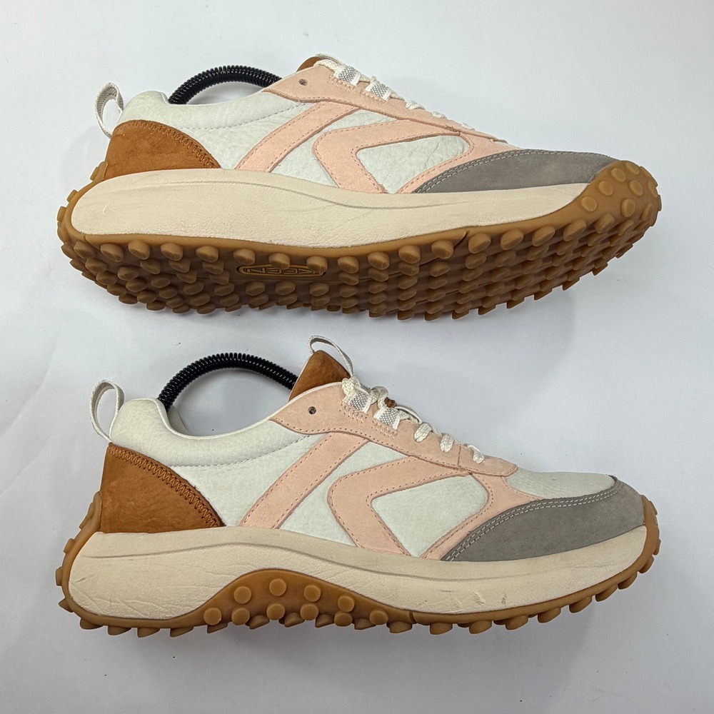 Keen K586 Trail Sneaker Womens 9.5 Pink Cream Brown Leather Walking Shoes - Picture 9 of 11